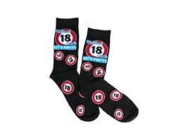 Grappige Sokken 18 Jaar Verkeersbord 1 Paar