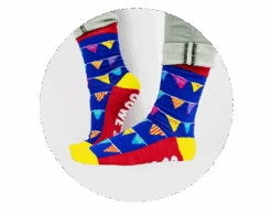 Grappige Sokken 50 Jaar Vlaggetjes 1 Paar