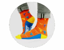 Grappige Sokken 65 Jaar Vlaggetjes 1 Paar