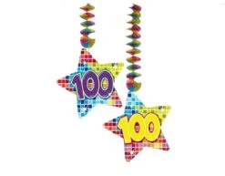 Hangdecoratie 100 Jaar 75cm 2st