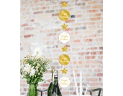 Hangdecoratie 16 Jaar Goud Wit 20,5cm -Feestspullen Winkel hangdecoratie 16 jaar goud wit 205cm 1