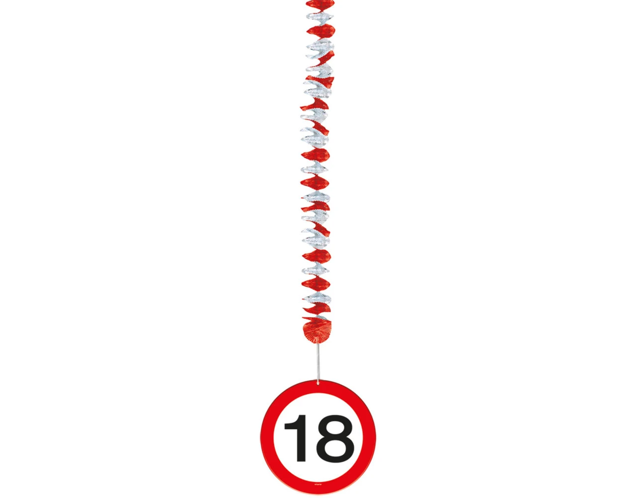 Hangdecoratie 18 Jaar Verkeersbord 75cm 3st 2 Hangdecoratie 18 Jaar Verkeersbord 75cm 3st - Afbeelding 2