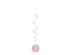 Hangdecoratie 21 Jaar Roze 81cm 6st