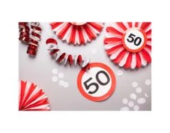 Hangdecoratie 25 Jaar Verkeersbord 75cm 3st -Feestspullen Winkel hangdecoratie 25 jaar verkeersbord 75cm 3st 3