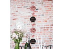 Hangdecoratie 65 Jaar Roze Zwart 20,5cm -Feestspullen Winkel hangdecoratie 65 jaar roze zwart 205cm 1