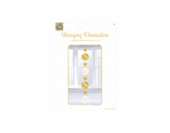 Hangdecoratie 70 Jaar Goud Wit 20,5cm -Feestspullen Winkel hangdecoratie 70 jaar goud wit 205cm 1