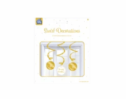 Hangdecoratie 80 Jaar Happy Birthday 17cm 3st -Feestspullen Winkel hangdecoratie 80 jaar happy birthday 17cm 3st 1