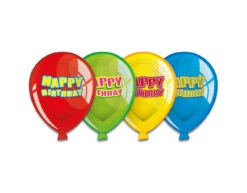 Happy Birthday Ballonnen Borden 23cm 6st