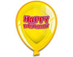 Happy Birthday Ballonnen Borden 23cm 6st -Feestspullen Winkel happy birthday ballonnen borden 23cm 6st 3
