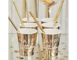 Happy Birthday Bekers 260ml 8st -Feestspullen Winkel happy birthday bekers 260ml 8st 2