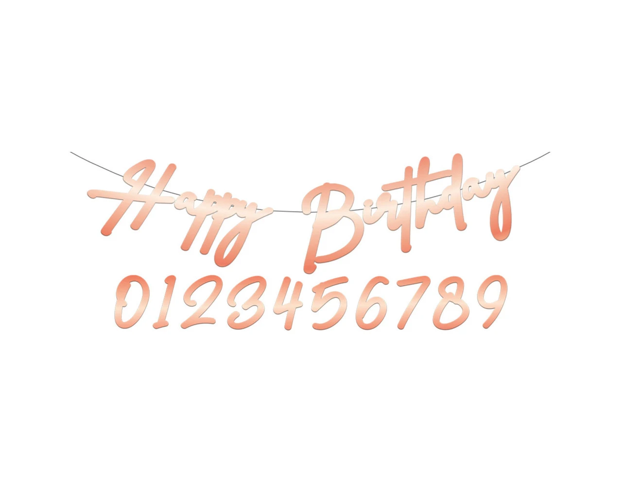 Happy Birthday Letterslinger Rose Goud 1m 1 Happy Birthday Letterslinger Rose Goud 1m