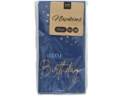 Happy Birthday Servetten Blauw 33cm 10st -Feestspullen Winkel happy birthday servetten blauw 33cm 10st 5
