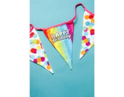 Happy Birthday Slingers Regenboog Confetti Katoen 6m -Feestspullen Winkel happy birthday slingers regenboog confetti katoen 2
