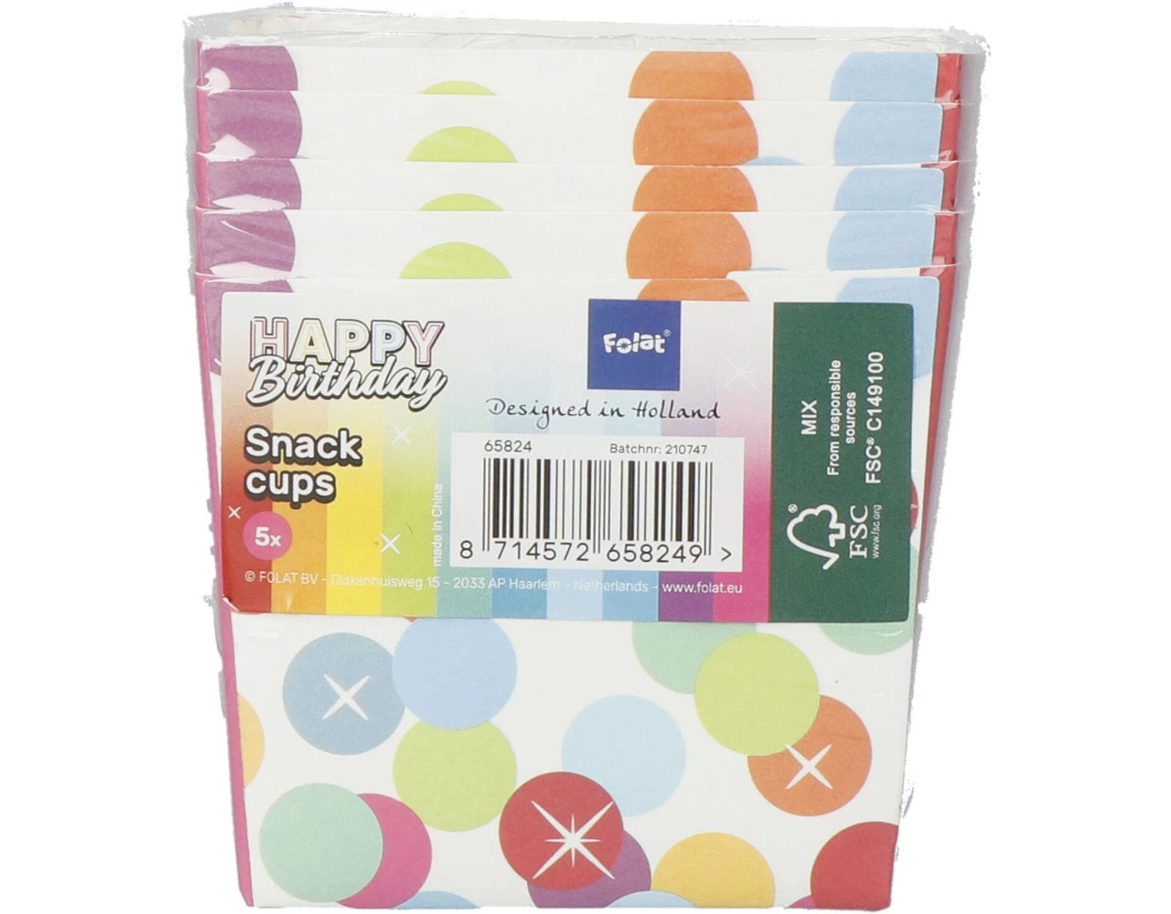 Happy Birthday Snoepbakjes Regenboog Confetti 5st 2 Happy Birthday Snoepbakjes Regenboog Confetti 5st - Afbeelding 2