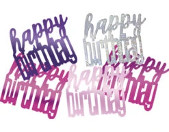 Happy Birthday Tafelconfetti Roze 11 Gr