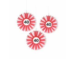 Honeycomb 40 Jaar Verkeersbord 25cm 3st