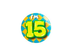 I'm 15 Button 15 Jaar 5,5cm