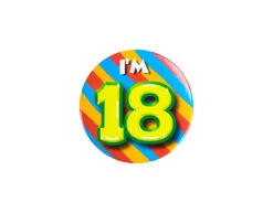 I'm 18 Button 18 Jaar 5,5cm