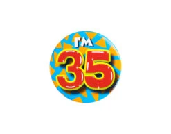 I'm 35 Button 35 Jaar 5,5cm