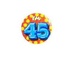 I'm 45 Button 45 Jaar 5,5cm