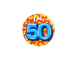I'm 50 Button 50 Jaar 5,5cm