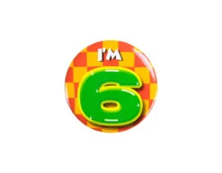 I'm 6 Button 6 Jaar 5,5cm