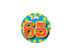 I'm 65 Button 65 Jaar 5,5cm