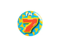 I'm 7 Button 7 Jaar 5,5cm