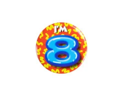 I'm 8 Button 8 Jaar 5,5cm