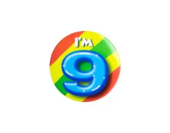I'm 9 Button 9 Jaar 5,5cm