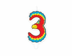 Kaars 3 Jaar Papegaai