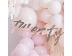 Letter Banner Mix It Up Twentyone Rose Gold Paper Length 170 Cm -Feestspullen Winkel letter banner mix it up twentyone rose gold paper 2