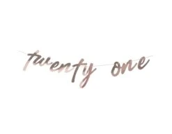 Letter Banner Mix It Up Twentyone Rose Gold Paper Length 170 Cm