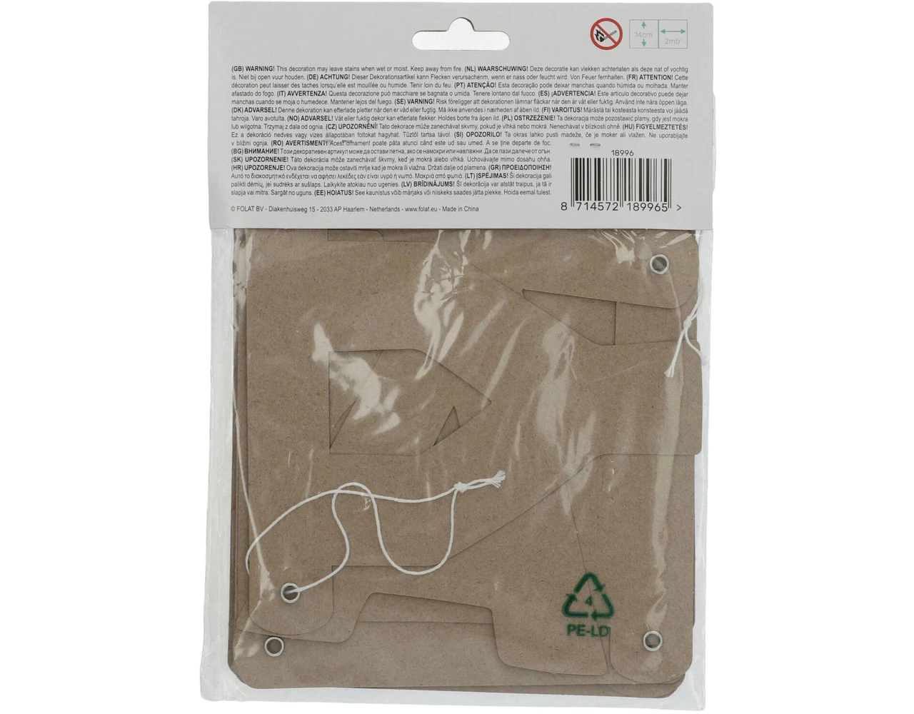 Letterslinger Happy Birthday 1,6m 4 Letterslinger Happy Birthday 1,6m - Afbeelding 4