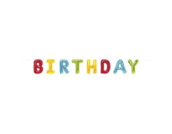 Letterslinger Happy Birthday Ballonnen Papier 2,74m -Feestspullen Winkel letterslinger happy birthday ballonnen papier 274m 2