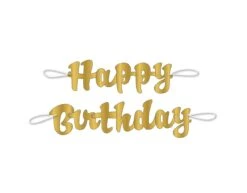 Letterslinger Happy Birthday Goud 1m