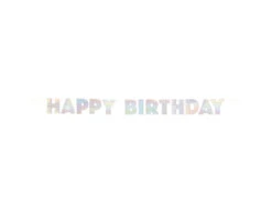 Letterslinger Happy Birthday Parelmoer 2,2m