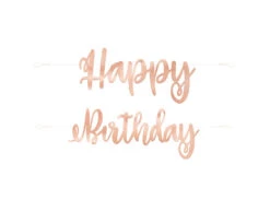 Letterslinger Happy Birthday Rose Goud 2,13m