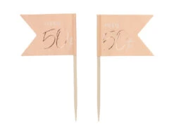 Prikkers 50 Jaar Rose Goud 6,5cm 36st