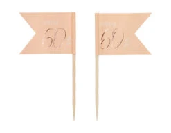 Prikkers 60 Jaar Rose Goud 6,5cm 36st