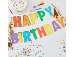 Regenboog Happy Birthday Letterslinger 3m -Feestspullen Winkel regenboog happy birthday letterslinger 3m 2