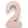 Rose Goud Tafeldecoratie Cijfer 2 Glitter 20,5cm