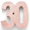 Rose Goud Tafeldecoratie Cijfer 30 Glitter 20,5cm