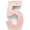 Rose Goud Tafeldecoratie Cijfer 5 Glitter 20,5cm
