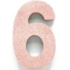 Rose Goud Tafeldecoratie Cijfer 6 Glitter 20,5cm