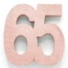 Rose Goud Tafeldecoratie Cijfer 65 Glitter 20,5cm