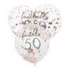 Rose Gouden Confetti Ballonnen 50 Jaar 30cm 5st