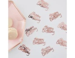 Rose Gouden Happy Birthday Confetti 14g -Feestspullen Winkel rose gouden happy birthday confetti 14g 2