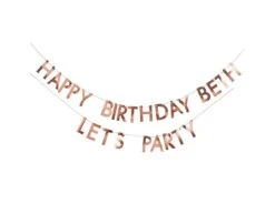 Rose Gouden Happy Birthday Slinger Zelf Maken Set 4m