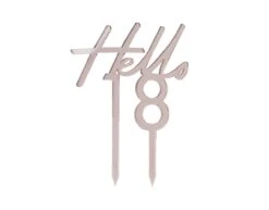 Rose Gouden Taarttopper 18 Jaar 10cm